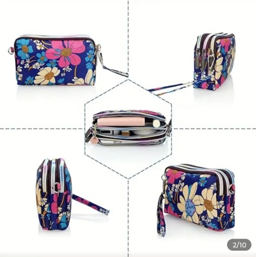 Floral Multi-Functional Wristlet - Picture 2 of 7